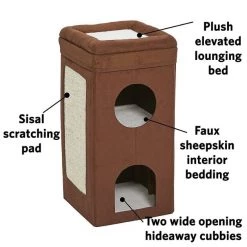 MidWest Curious Cube Cat Condo -Tetra || MidWest Sales Shop 141726 PT5. SY630 V1542245868