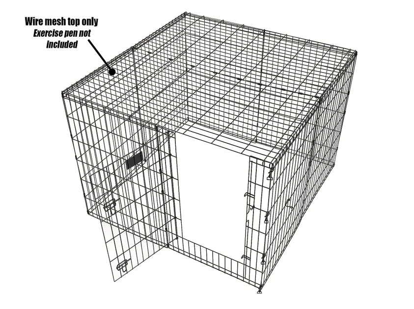 MidWest Exercise Pen Wire Mesh Top 4 MidWest Exercise Pen Wire Mesh Top - Image 4