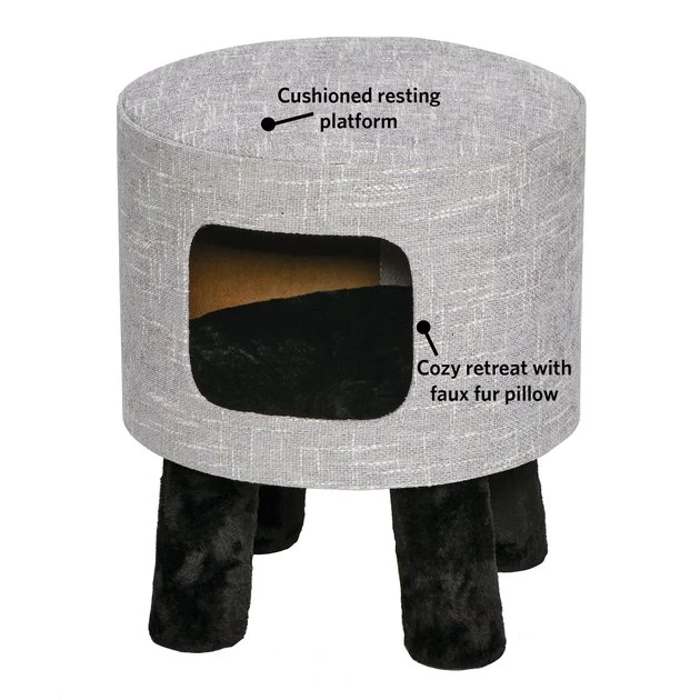 MidWest 1-Story Feline Nuvo Stella Cat Condo, Silver 3 MidWest 1-Story Feline Nuvo Stella Cat Condo, Silver - Image 3