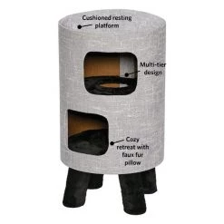 MidWest 2-Story Modern Feline Nuvo Stella Cat Condo 7 MidWest 2-Story Modern Feline Nuvo Stella Cat Condo -Tetra || MidWest Sales Shop 176501 PT3. SY630 V1559591529