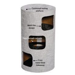 MidWest 3-Story Feline Nuvo Stella Cat Condo, Silver -Tetra || MidWest Sales Shop 176502 PT3. SY630 V1559591531