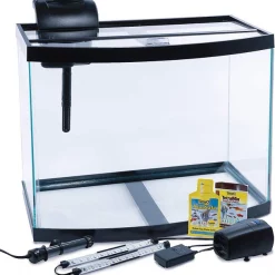 Tetra Connect Curved Aquarium Kit with WiFi Feeder, 28-gal