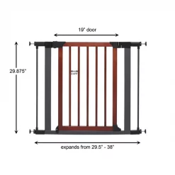MidWest Decorative Wood & Graphite Steel Dog & Cat Gate 9 MidWest Decorative Wood & Graphite Steel Dog & Cat Gate -Tetra || MidWest Sales Shop 212907 PT4. SY630 V1575991436