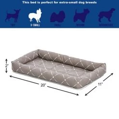 MidWest QuietTime Couture Ashton Bolster Dog Crate Mat -Tetra || MidWest Sales Shop 212966 PT3. SY630 V1576083873