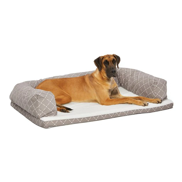 MidWest QuietTime Couture Hampton Orthopedic Bolster Dog Bed w/Removable Cover 1 MidWest QuietTime Couture Hampton Orthopedic Bolster Dog Bed w/Removable Cover