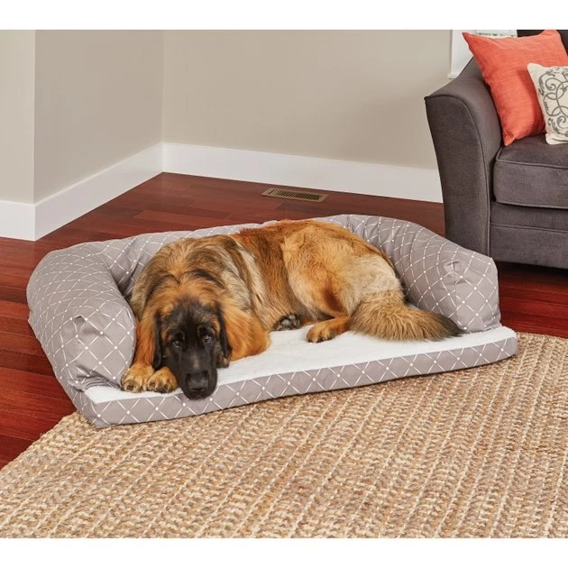 MidWest QuietTime Couture Hampton Orthopedic Bolster Dog Bed w/Removable Cover 2 MidWest QuietTime Couture Hampton Orthopedic Bolster Dog Bed w/Removable Cover - Image 2