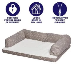 MidWest QuietTime Couture Hampton Orthopedic Bolster Dog Bed w/Removable Cover 9 MidWest QuietTime Couture Hampton Orthopedic Bolster Dog Bed w/Removable Cover -Tetra || MidWest Sales Shop 213014 PT3. SY630 V1576086557