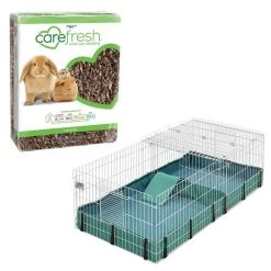 MidWest||Carefresh MidWest Guinea Habitat Guinea Pig Home, Plus & Carefresh Small Animal Bedding, Natural, 60-L