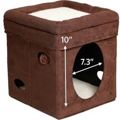 MidWest Curious Cube Condo + Catty Scratch Cat Scratcher with Catnip, Small -Tetra || MidWest Sales Shop 302902 PT3. SY630 V1623035257