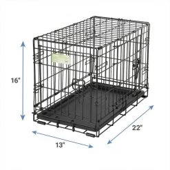MidWest iCrate Fold & Carry Double Door Collapsible Wire Crate + Quiet Time Ombre Swirl Dog Crate Mat, Grey -Tetra || MidWest Sales Shop 302910 PT2. SY630 V1623071542
