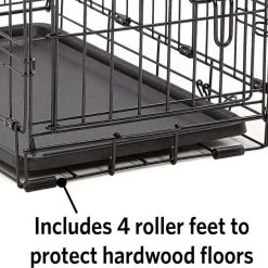 MidWest iCrate Fold & Carry Double Door Collapsible Wire Crate + Quiet Time Ombre Swirl Dog Crate Mat, Grey -Tetra || MidWest Sales Shop 302910 PT3. SY630 V1623040056