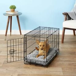 MidWest iCrate Fold & Carry Double Door Collapsible Wire Crate + Quiet Time Ombre Swirl Dog Crate Mat, Grey -Tetra || MidWest Sales Shop 302910 PT8. SY630 V1623034044
