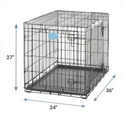 MidWest||Plato MidWest LifeStages Double Door Collapsible Wire Crate + Plato Small Bites Duck Grain-Free Dog Treats, 6-oz bag -Tetra || MidWest Sales Shop 302946 PT2. SY630 V1623043353