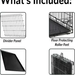 MidWest||Plato MidWest LifeStages Double Door Collapsible Wire Crate + Plato Small Bites Duck Grain-Free Dog Treats, 6-oz bag -Tetra || MidWest Sales Shop 302946 PT4. SY630 V1623048747