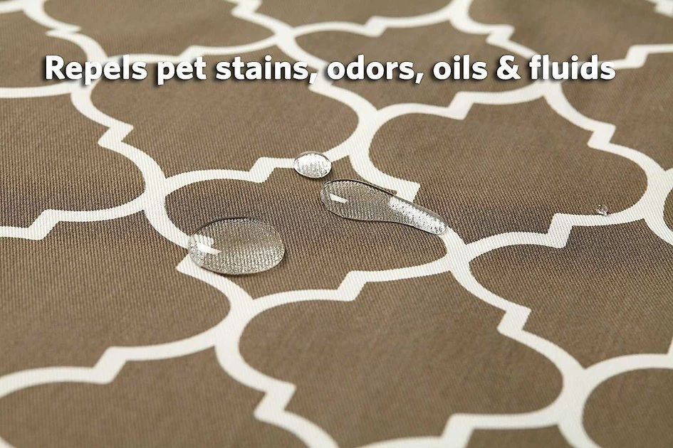 MidWest Quiet Time Ombre Swirl Crate Mat, Taupe + Quiet Time Crate Cover, Brown Geometric 8 MidWest Quiet Time Ombre Swirl Crate Mat, Taupe + Quiet Time Crate Cover, Brown Geometric - Image 8