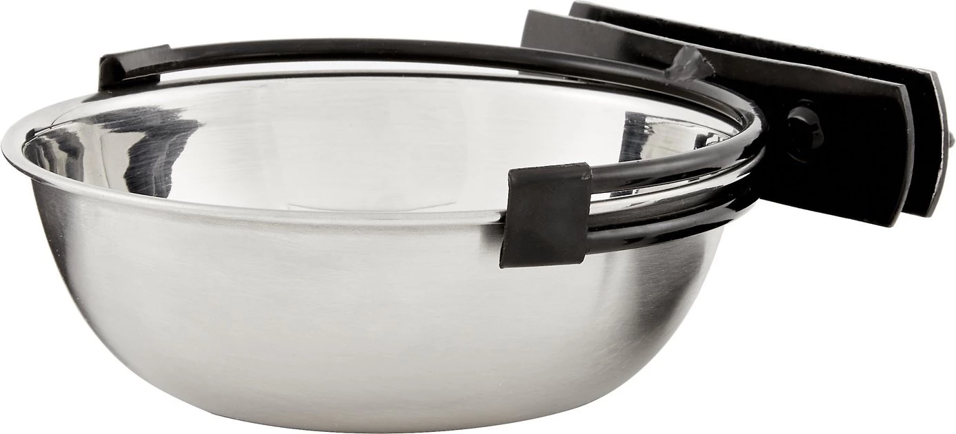 MidWest Stainless Steel Snap'y Fit Dog Kennel Bowl 1 MidWest Stainless Steel Snap'y Fit Dog Kennel Bowl