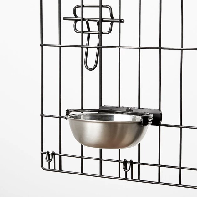 MidWest Stainless Steel Snap'y Fit Dog Kennel Bowl 2 MidWest Stainless Steel Snap'y Fit Dog Kennel Bowl - Image 2