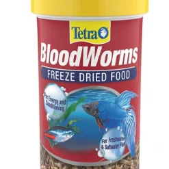Tetra BloodWorms Freeze-Dried Fish Food, 0.25-oz jar