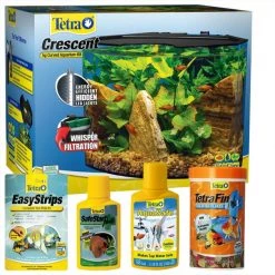 Goldfish Starter Kit - Tetra Crescent Aquarium Kit, 5-gal + 4 other items