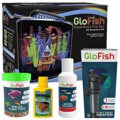 GloFish||Tetra Glofish Starter Kit - GloFish Aquarium Kit, 5-gal + 4 other items