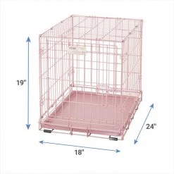 MidWest iCrate Single Door Collapsible Wire Dog Crate, Pink, 24 inch -Tetra || MidWest Sales Shop 74290 PT2. SY630 V1566319915