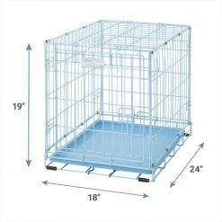 MidWest iCrate Single Door Collapsible Wire Dog Crate, Blue -Tetra || MidWest Sales Shop 74292 PT2. SY630 V1566319937