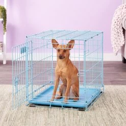 MidWest iCrate Single Door Collapsible Wire Dog Crate, Blue -Tetra || MidWest Sales Shop 74292 PT4. SY630 V1562173093