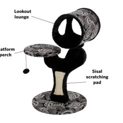 MidWest Feline Nuvo Salvador 30.75-in Faux Fur Cat Tree -Tetra || MidWest Sales Shop 80338 PT3. SY630 V1505343581