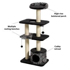 MidWest Feline Nuvo Tower 50.5-in Faux Fur Cat Tree & Condo -Tetra || MidWest Sales Shop 80344 PT7. SY630 V1525271848