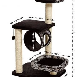 MidWest Feline Nuvo Escapade 40.25-in Faux Fur Cat Tree -Tetra || MidWest Sales Shop 80346 PT4. SY630 V1500319238