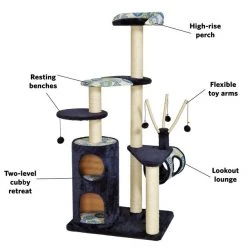 MidWest Feline Nuvo Playhouse 61.5-in Faux Fur Cat Tree & Condo -Tetra || MidWest Sales Shop 80354 PT7. SY630 V1525288112