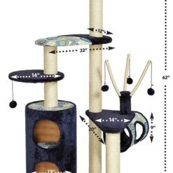 MidWest Feline Nuvo Playhouse 61.5-in Faux Fur Cat Tree & Condo -Tetra || MidWest Sales Shop 80354 PT8. SY630 V1525271869