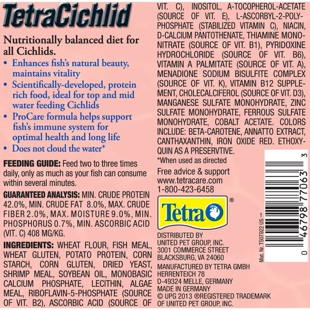 Tetra Cichlid Floating Cichlid Pellet Fish Food 2 Tetra Cichlid Floating Cichlid Pellet Fish Food - Image 2