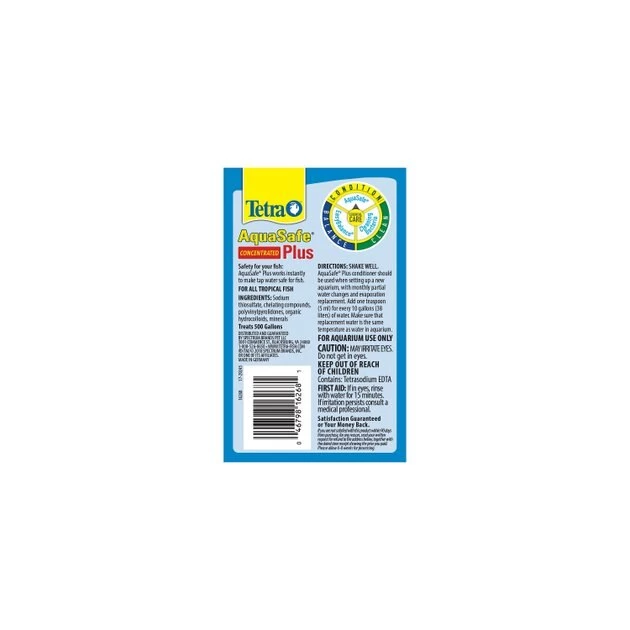 Tetra AquaSafe Plus Freshwater & Marine Aquarium Water Conditioner 4 Tetra AquaSafe Plus Freshwater & Marine Aquarium Water Conditioner - Image 4