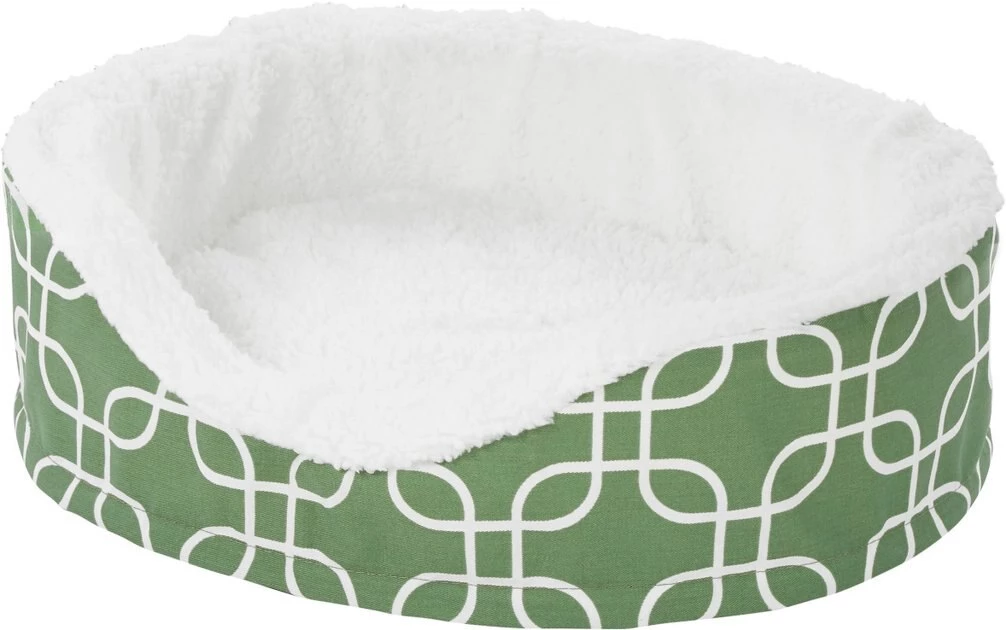 MidWest QuietTime Defender Orthopedic Bolster Cat & Dog Bed w/ Removable Cover, Green 3 MidWest QuietTime Defender Orthopedic Bolster Cat & Dog Bed w/ Removable Cover, Green - Image 3