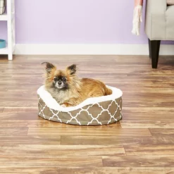 MidWest QuietTime Defender Orthopedic Bolster Cat & Dog Bed w/Removable Cover, Brown