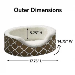 MidWest QuietTime Defender Orthopedic Bolster Cat & Dog Bed w/Removable Cover, Brown -Tetra || MidWest Sales Shop 99115 PT4. SY630 V1566323398